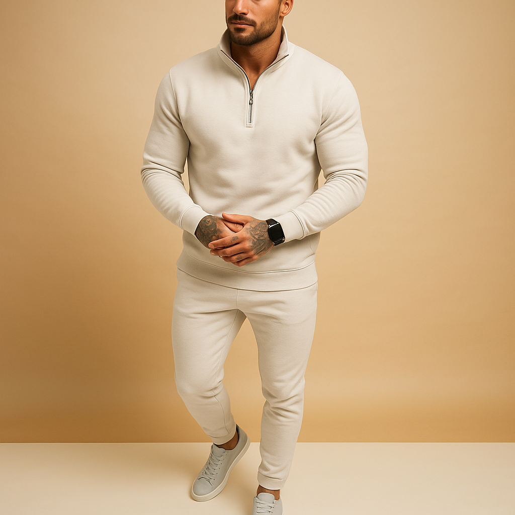 Modern Collection | Men's Tracksuit Set with Half-Zip Sweatshirt & Jogger Pants | All-Day Comfort for Active Lifestyle 3