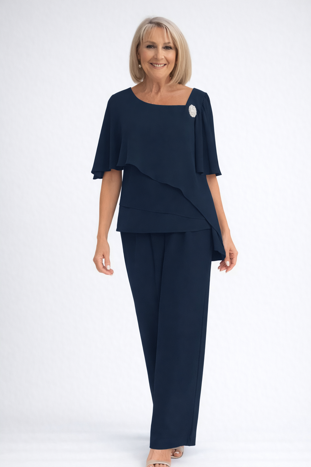Elegant Co Ord Sets Women | Women's Two Piece Set with Layered Overlay Top | Perfect for Formal Occasions 1