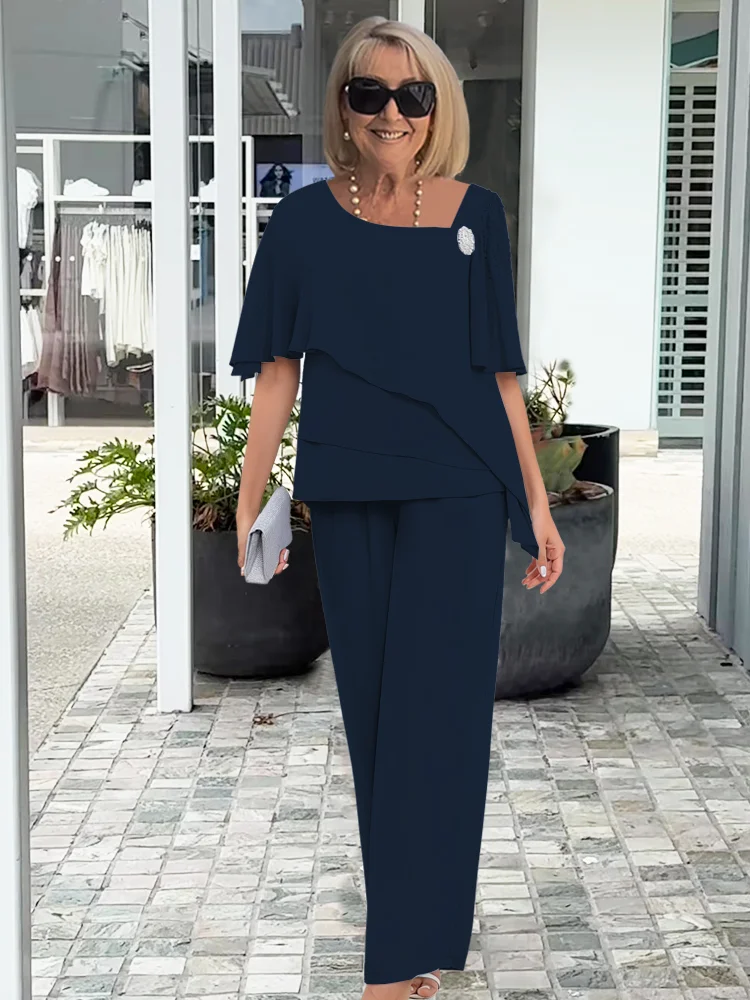 Elegant Co Ord Sets Women | Women's Two Piece Set with Layered Overlay Top | Perfect for Formal Occasions 3