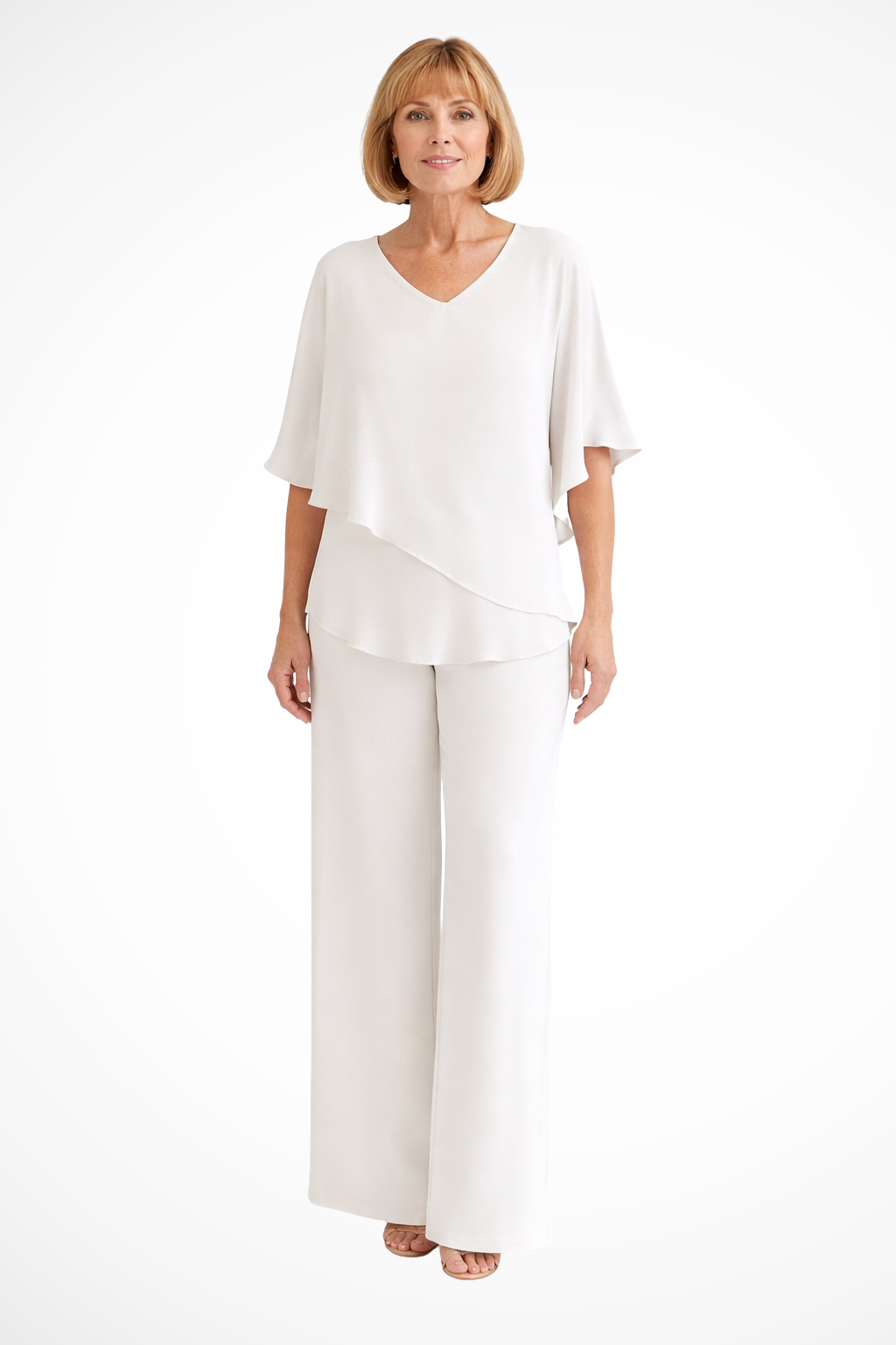 Elegant Co Ord Sets Women | Women's Two Piece Set with V Neck & Batwing Sleeves for Effortless Style 5