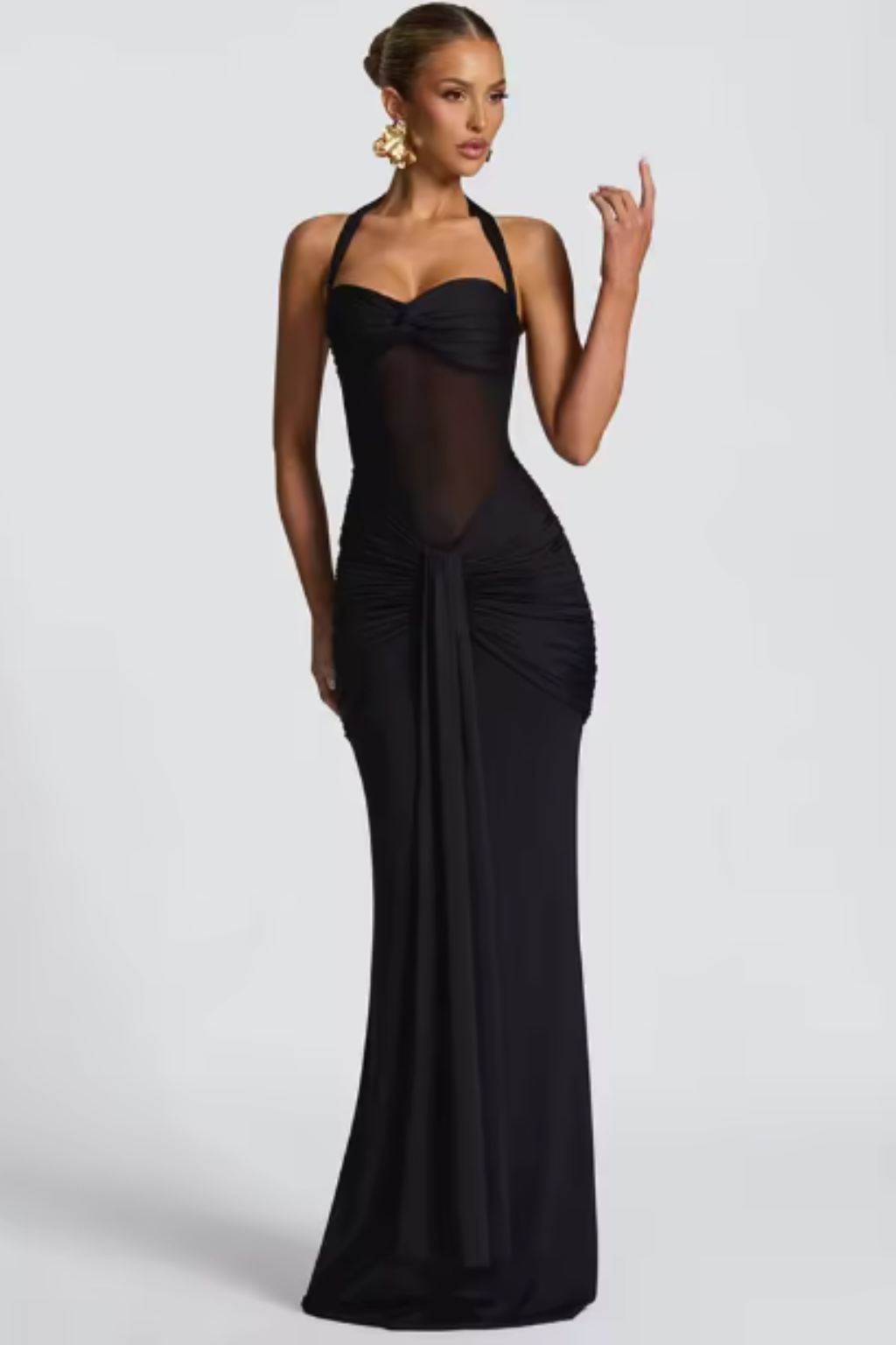 Elegant Collection | Maxi Dress for Women with Halter Neck Design | Floor-Length for Formal Events 3