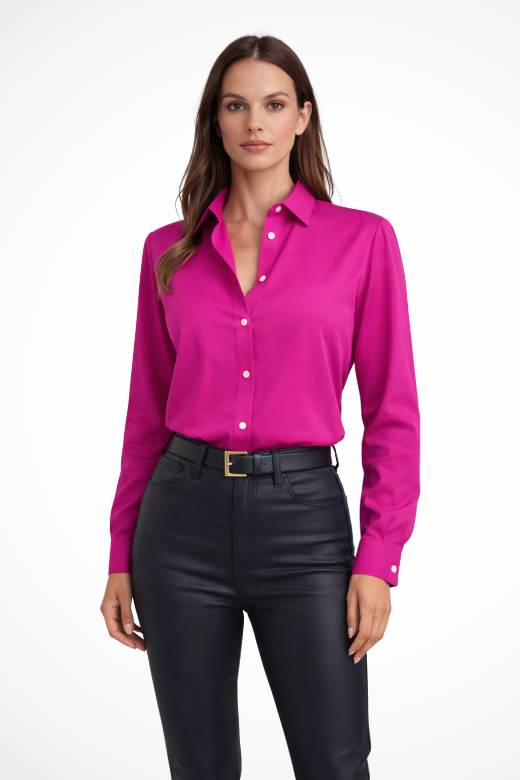 Elegant Collection | Women's Blouse with V Neckline & Relaxed Fit | Versatile Long Sleeve Top for Effortless Style 2