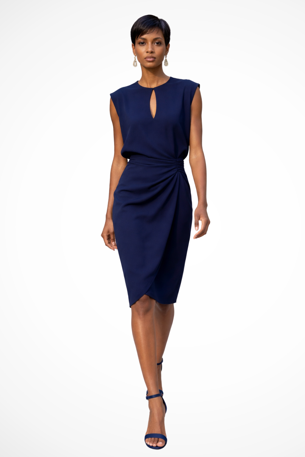 Elegant Collection | Women's Dress with Ruched Waist Detail | Flattering Midi Length for Versatile Styling 1