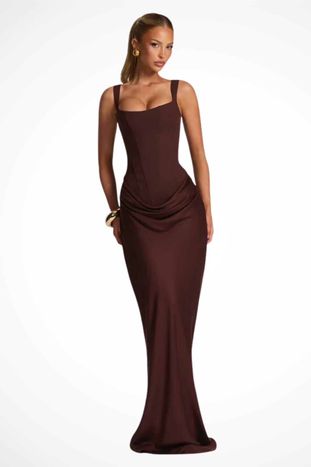 Elegant Evening Collection | Women's Maxi Dress with Draped Waist Detail | Perfect for Formal Occasions 1