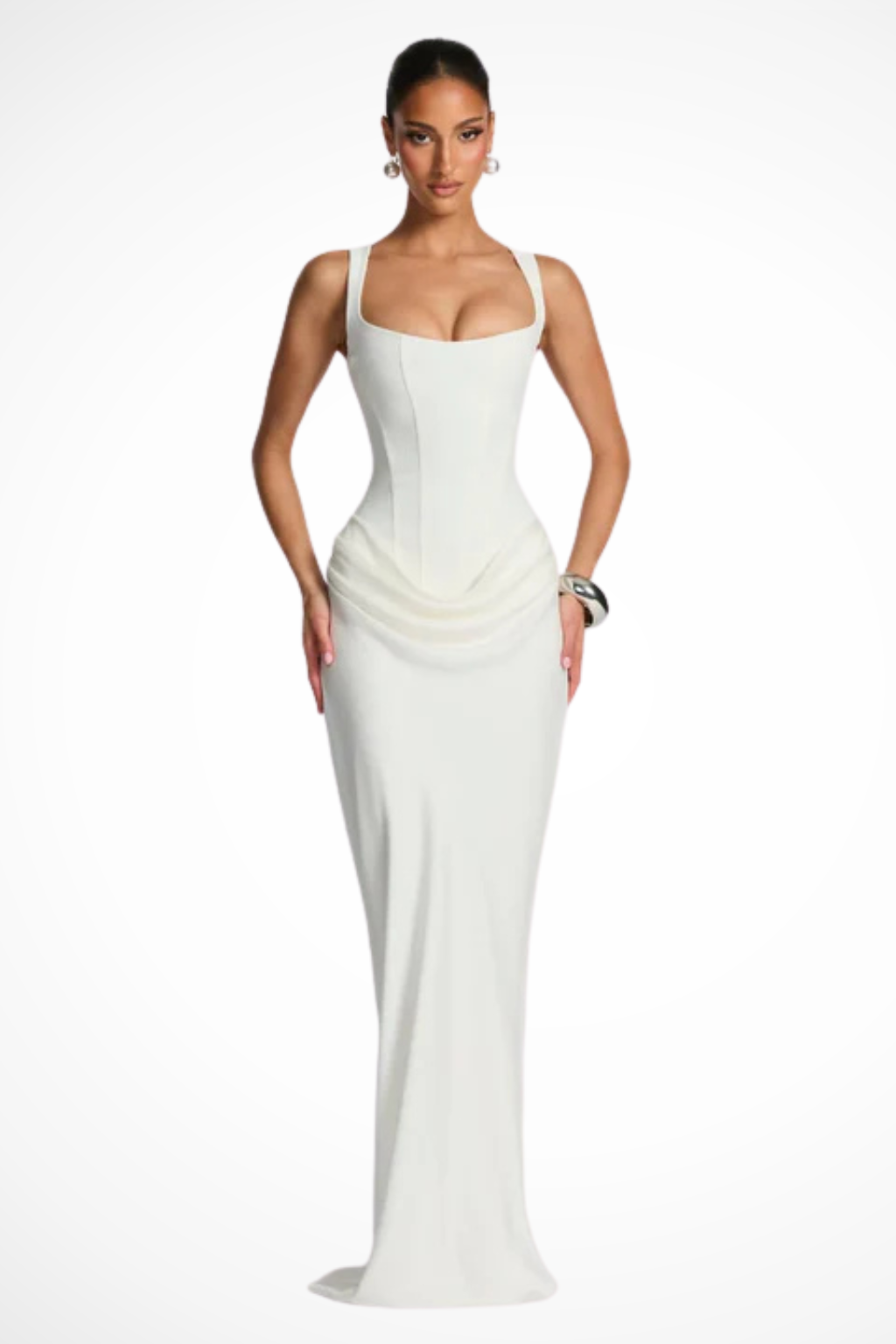 Elegant Evening Collection | Women's Maxi Dress with Draped Waist Detail | Perfect for Formal Occasions 5