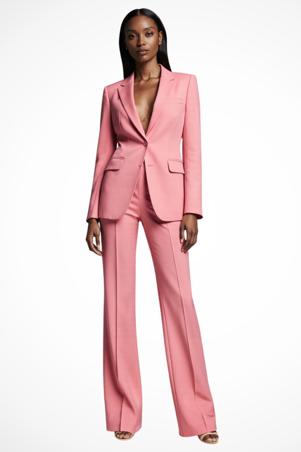 Elegant Women's Suit | Blazer & Wide Leg Trousers Set with Tailored Design | Versatile Styling for Professional & Evening Wear 6