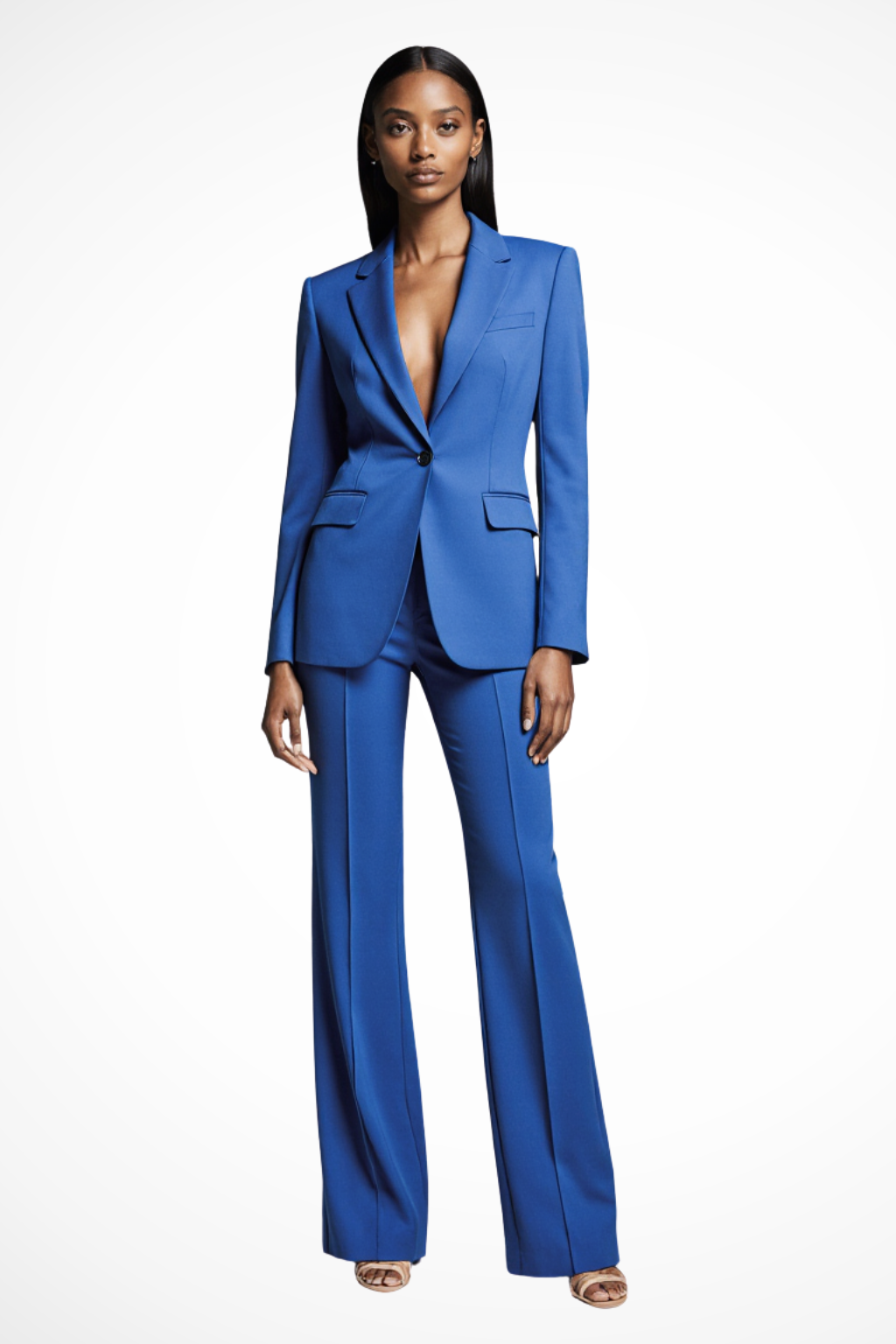 Elegant Women's Suit | Blazer & Wide Leg Trousers Set with Tailored Design | Versatile Styling for Professional & Evening Wear 9