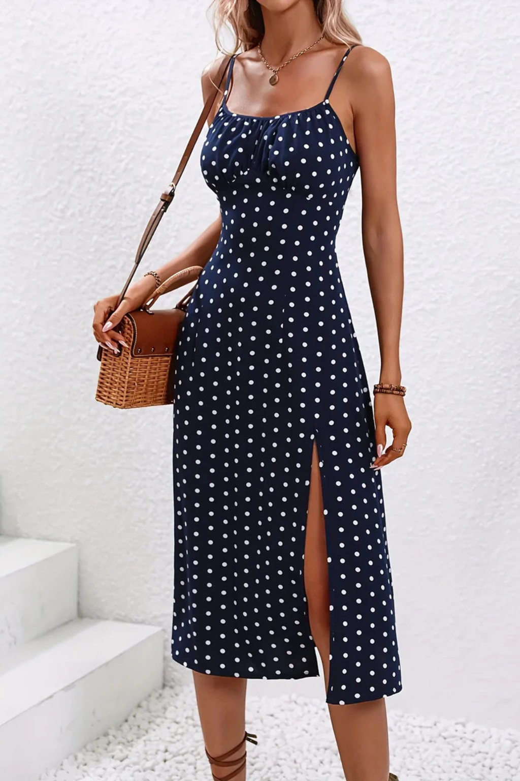 Floral Midi Dress | Women's Summer Dress with Side Slit | Elegant Boho Style for Effortless Summer Wear 5