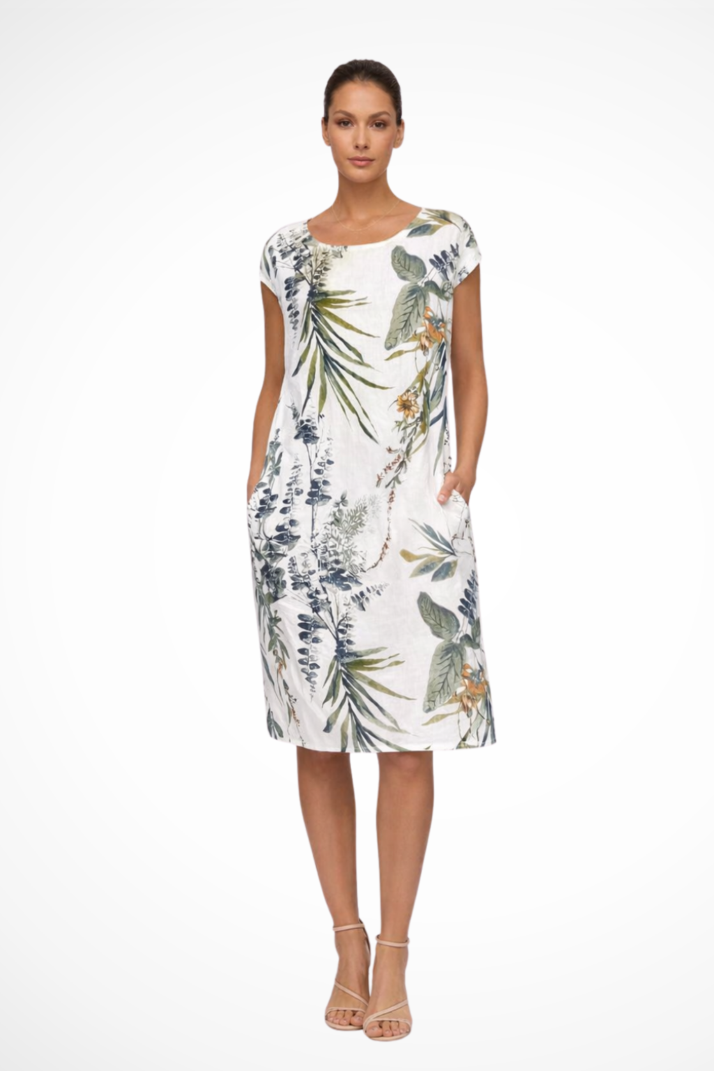 Ivy Collection | Women's Dress with Botanical Print & Sleeveless Design | Relaxed Fit for Effortless Summer Style 0