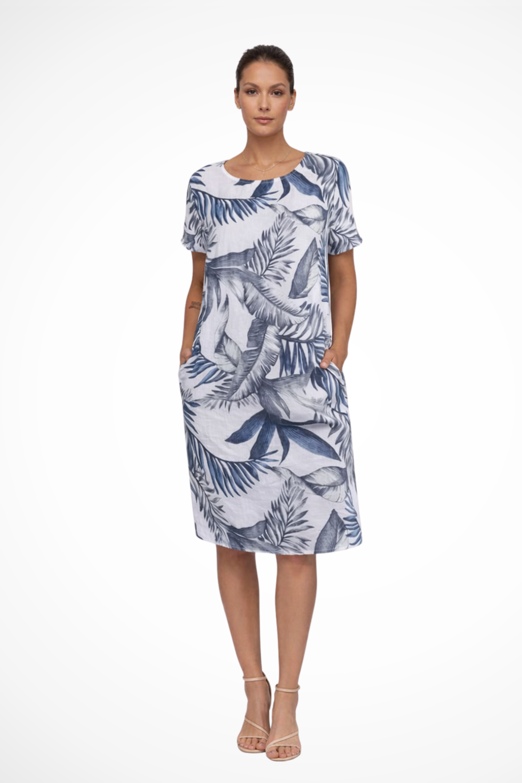 Ivy Collection | Women's Dress with Botanical Print & Sleeveless Design | Relaxed Fit for Effortless Summer Style 1