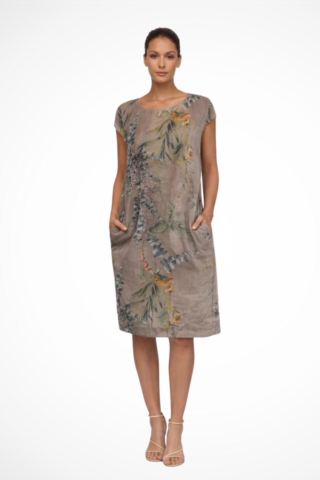 Ivy Collection | Women's Dress with Botanical Print & Sleeveless Design | Relaxed Fit for Effortless Summer Style 2