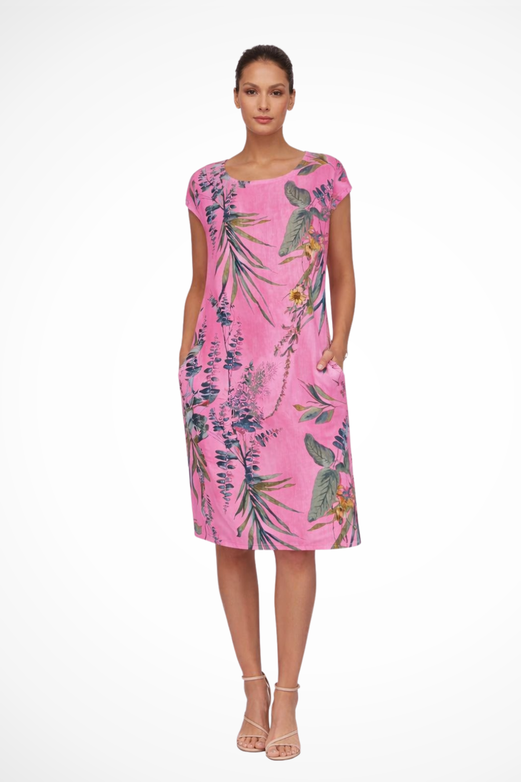 Ivy Collection | Women's Dress with Botanical Print & Sleeveless Design | Relaxed Fit for Effortless Summer Style 4