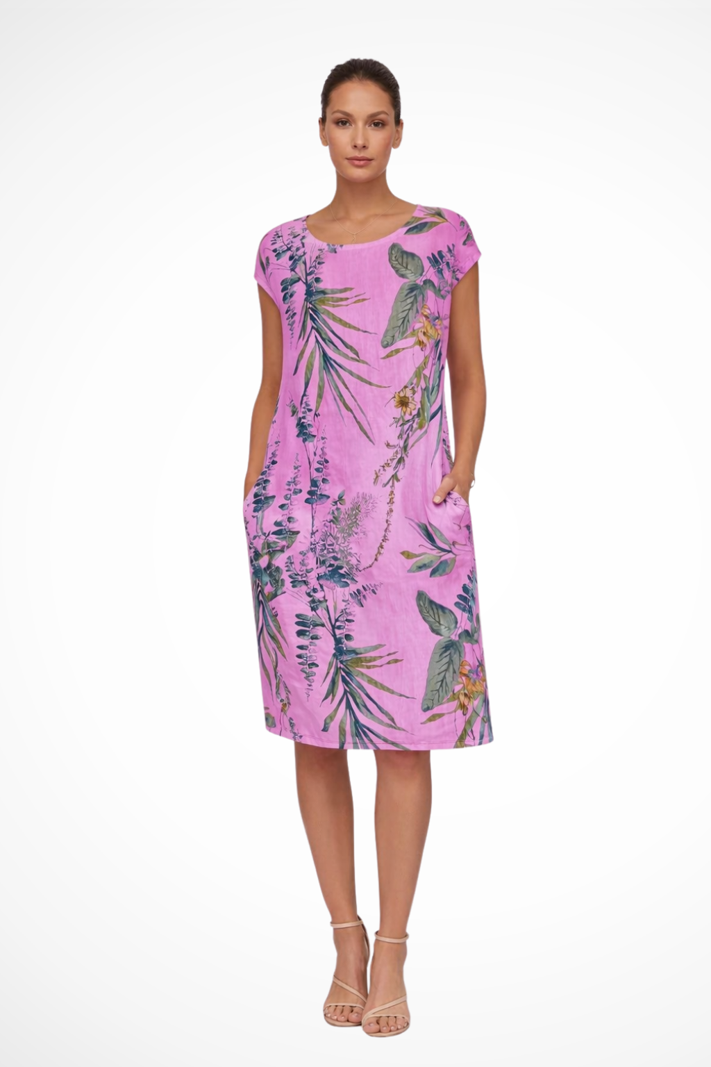 Ivy Collection | Women's Dress with Botanical Print & Sleeveless Design | Relaxed Fit for Effortless Summer Style 5