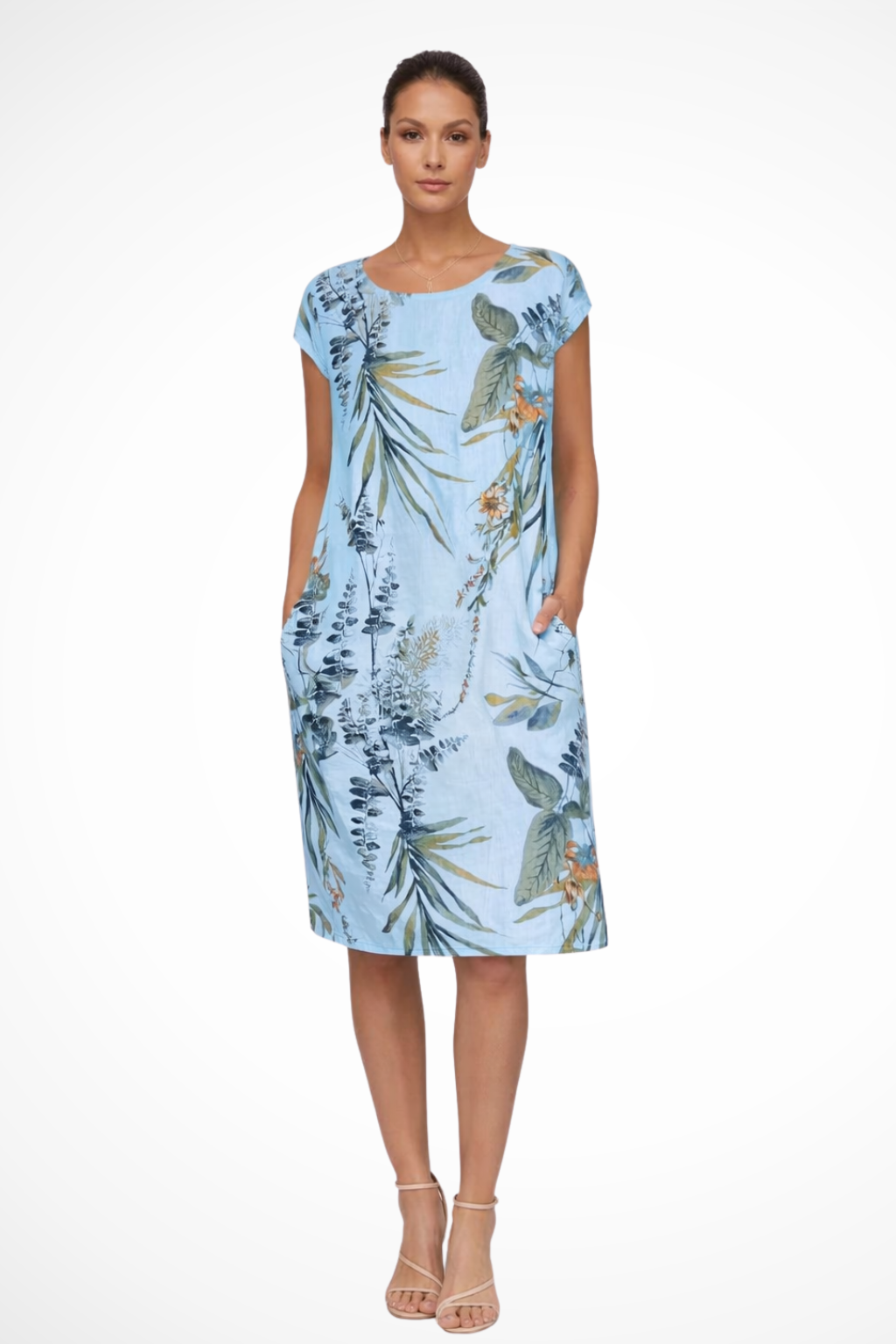 Ivy Collection | Women's Dress with Botanical Print & Sleeveless Design | Relaxed Fit for Effortless Summer Style 7