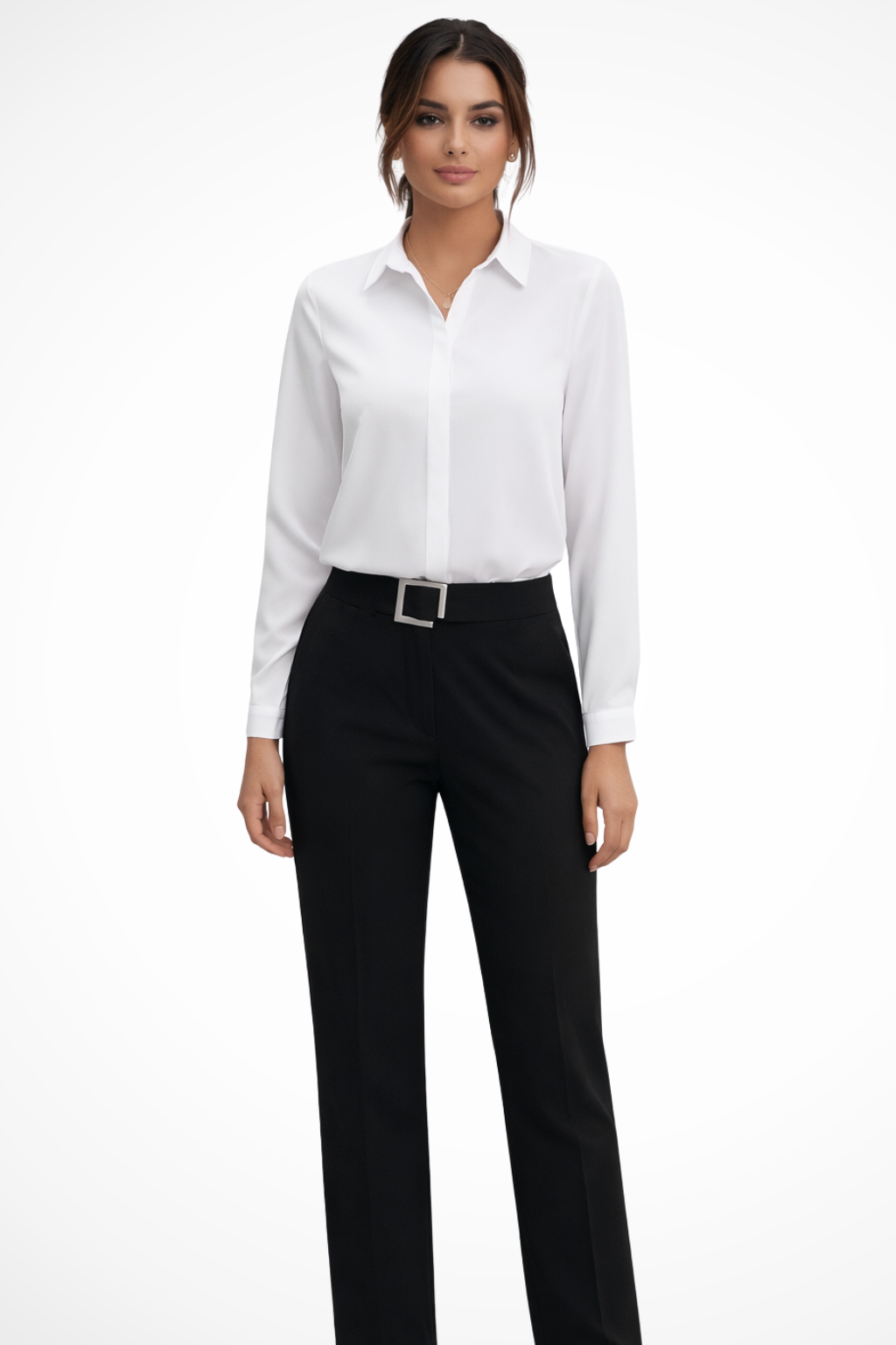 Luna Collection | Women's Long Sleeve Blouse with Concealed Placket | Versatile Style for Professional and Casual Wear 0