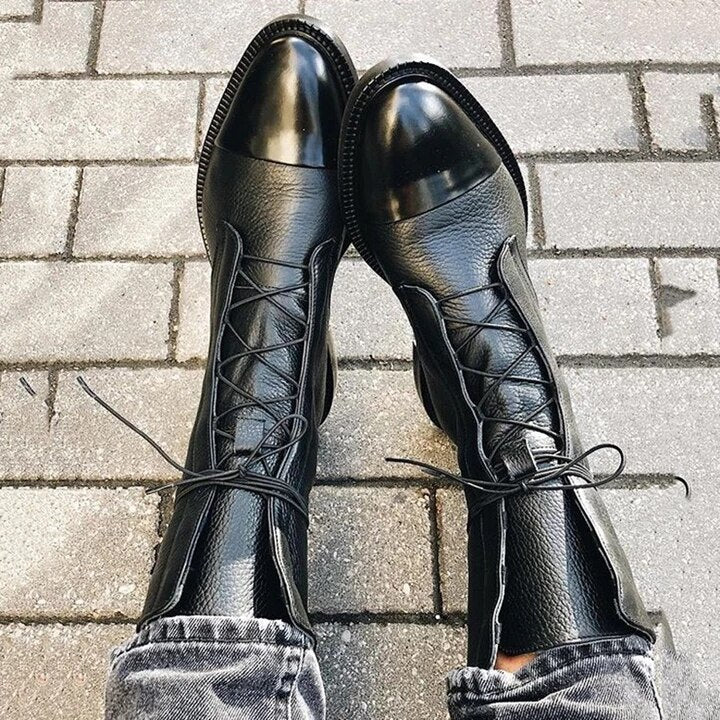 Luxe Collection | Black Ankle Boots with Lace-Up Design | Stylish Footwear for Everyday Comfort 2