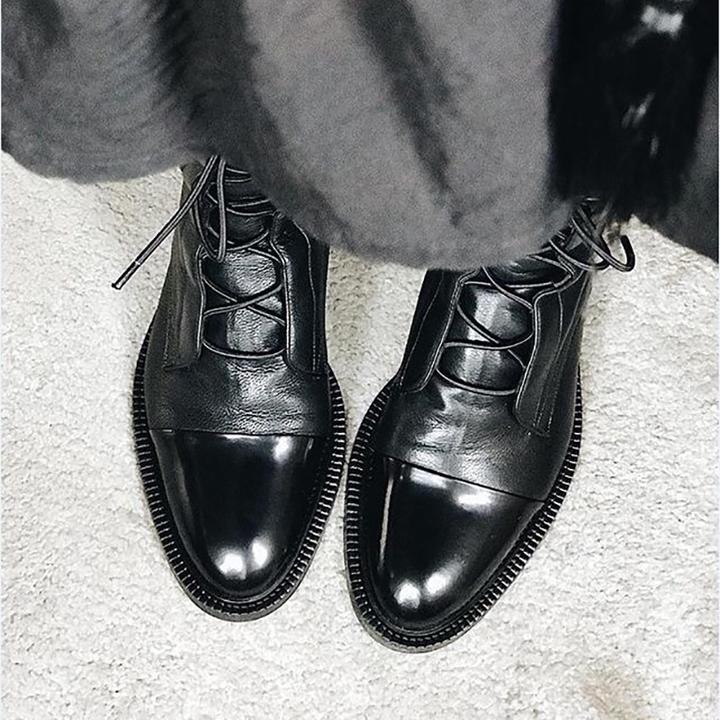 Luxe Collection | Black Ankle Boots with Lace-Up Design | Stylish Footwear for Everyday Comfort 3