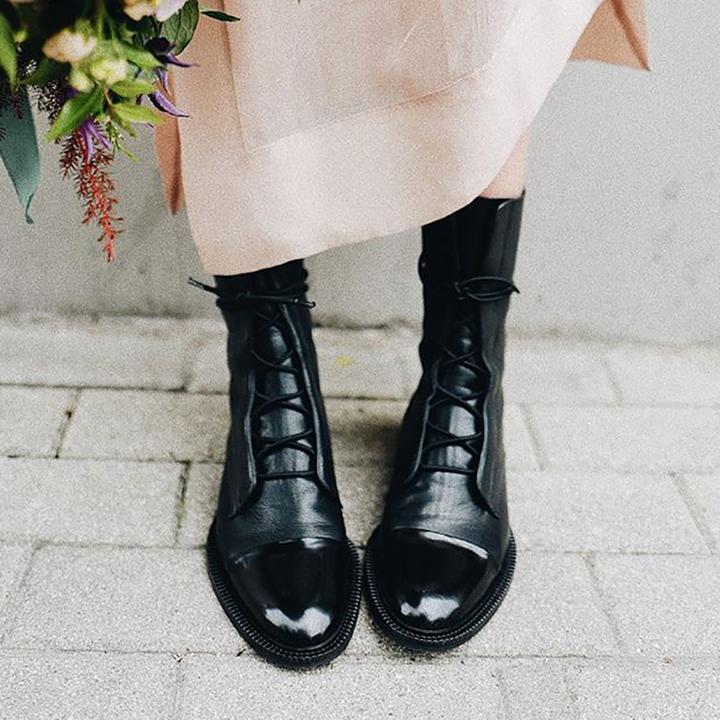 Luxe Collection | Black Ankle Boots with Lace-Up Design | Stylish Footwear for Everyday Comfort 5