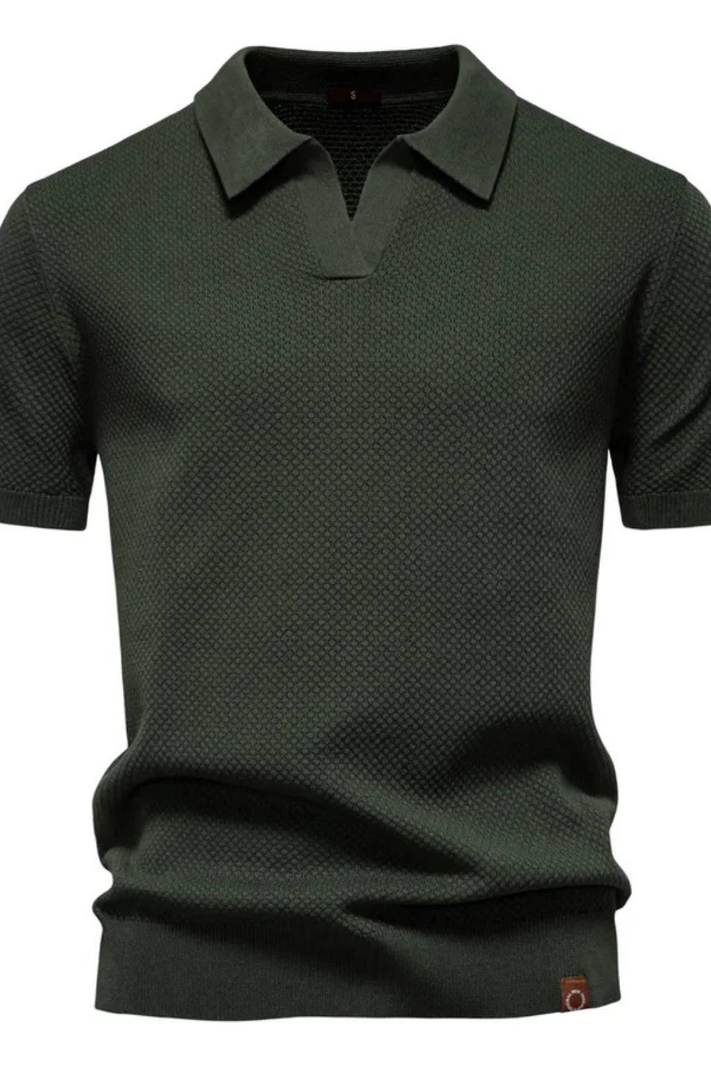 Men's Textured Knit Polo Shirt | Short Sleeve Casual Top | Stylish Summer Wear 1