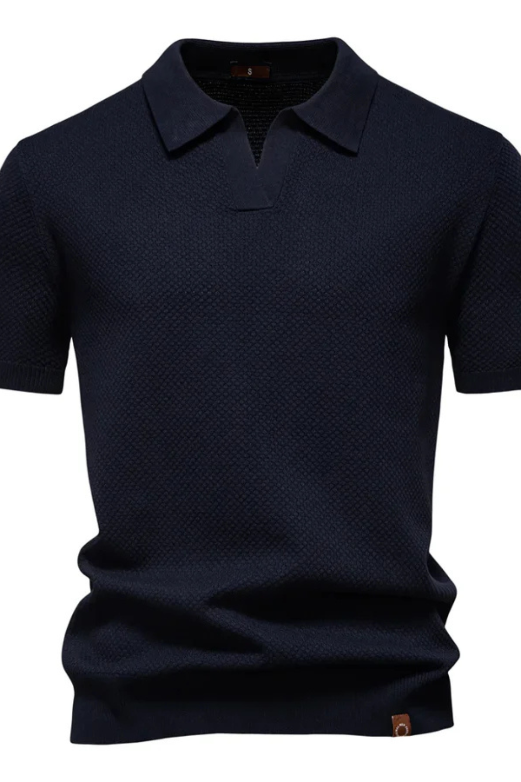 Men's Textured Knit Polo Shirt | Short Sleeve Casual Top | Stylish Summer Wear 3