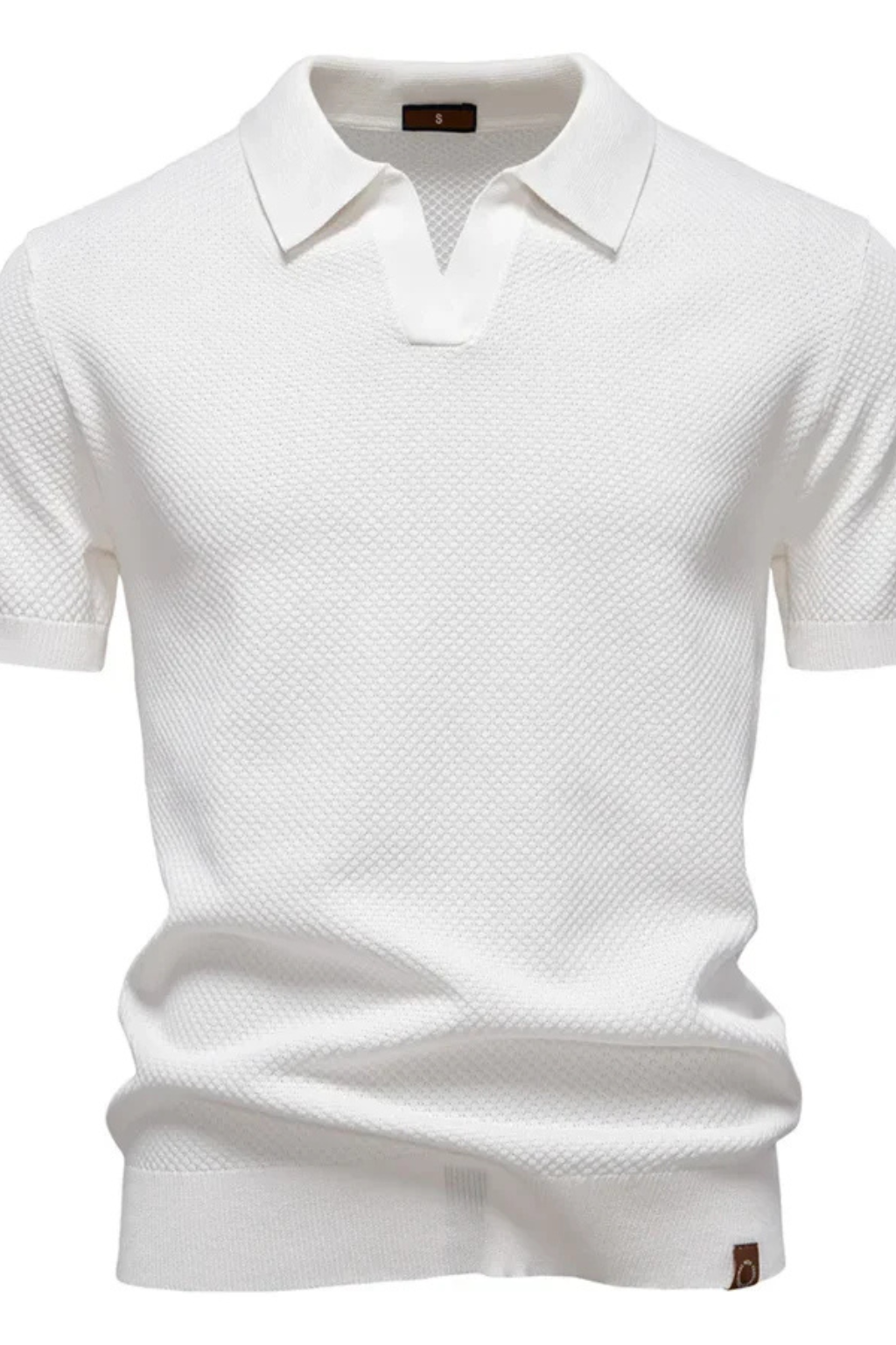 Men's Textured Knit Polo Shirt | Short Sleeve Casual Top | Stylish Summer Wear 5