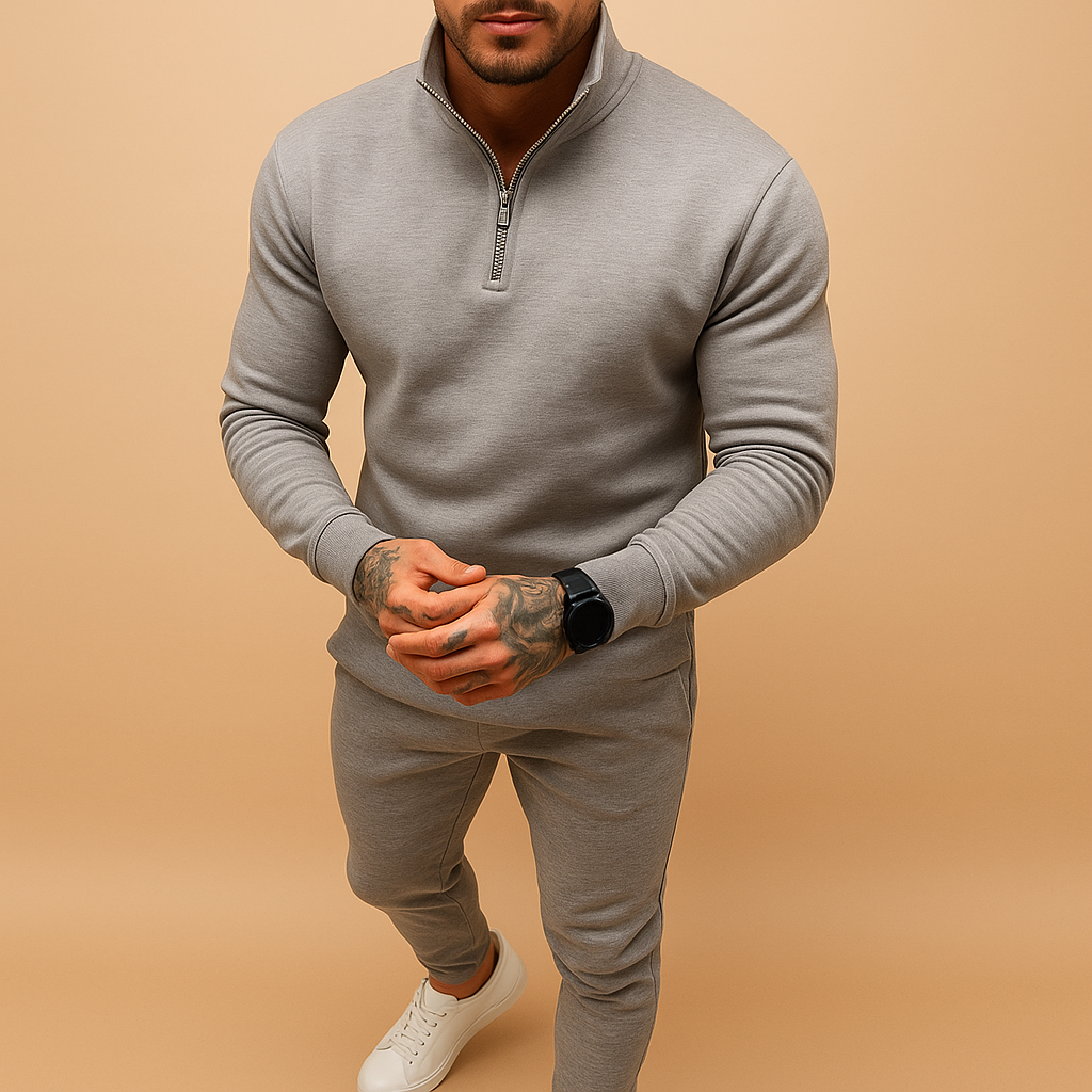 Modern Collection | Men's Tracksuit Set with Half-Zip Sweatshirt & Jogger Pants | All-Day Comfort for Active Lifestyle 1