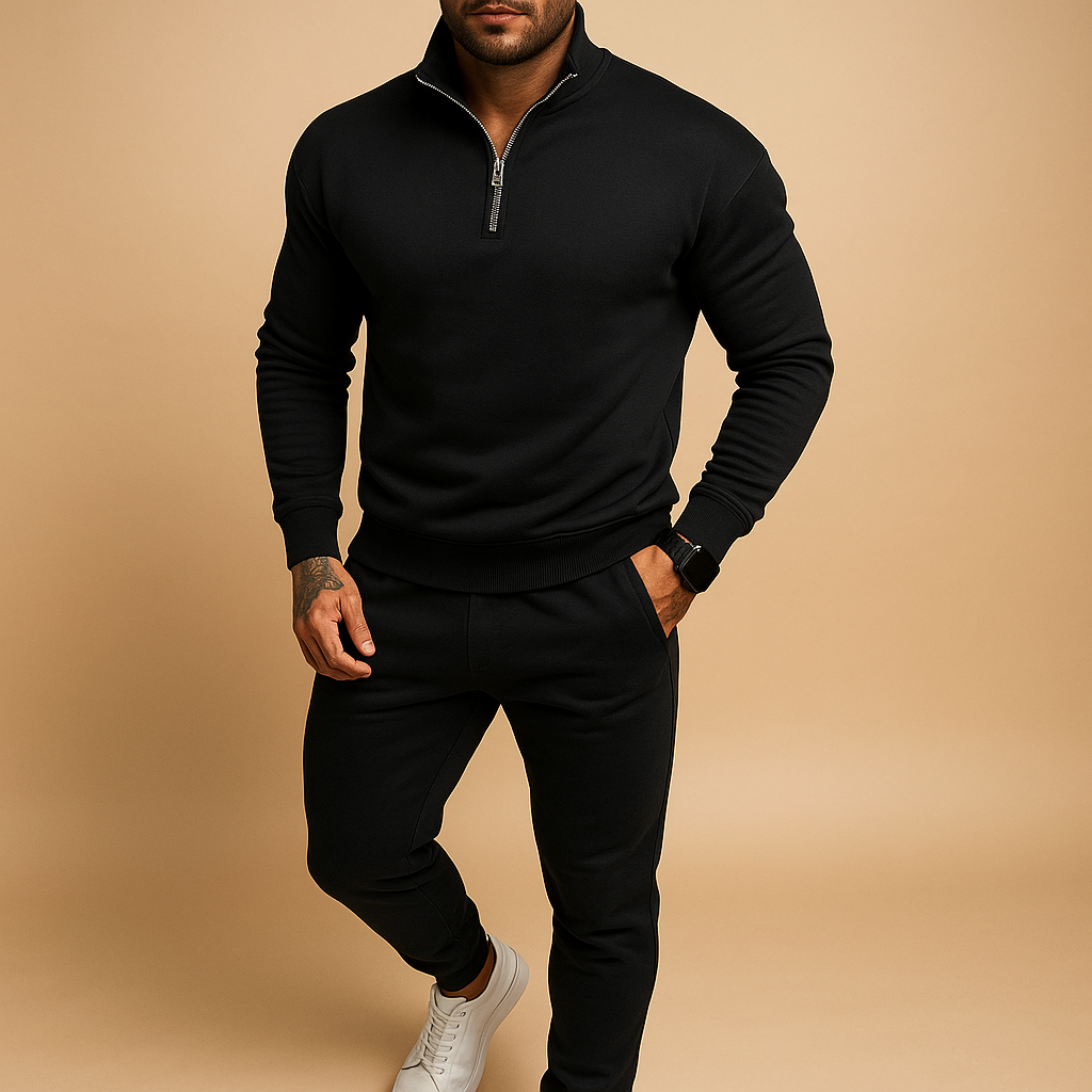 Modern Collection | Men's Tracksuit Set with Half-Zip Sweatshirt & Jogger Pants | All-Day Comfort for Active Lifestyle 2