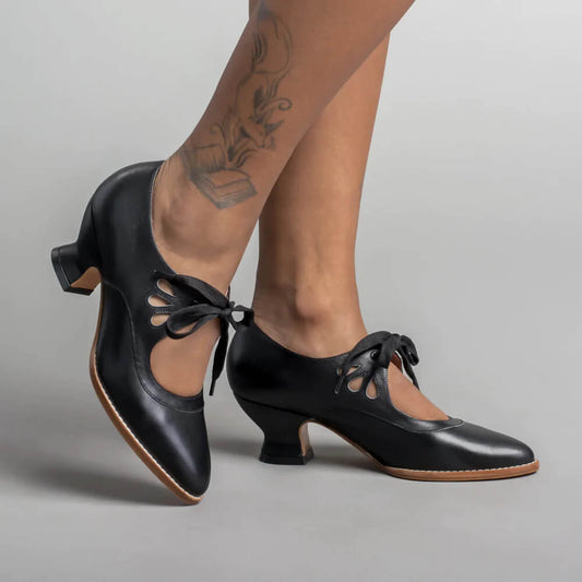 Vintage Charm | Women's Heels with Chic Ankle Strap | Elegant Footwear for Timeless Style 0